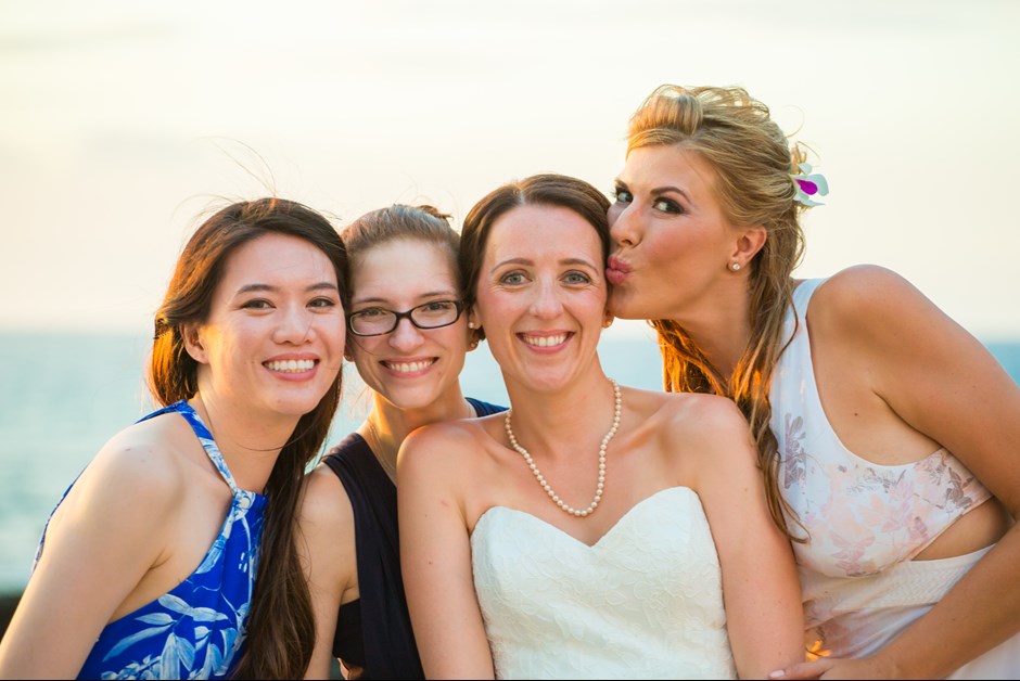 Bride and best friends
