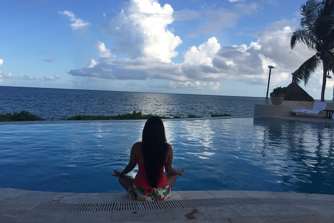 Early Evening Peaceful Yoga Moment