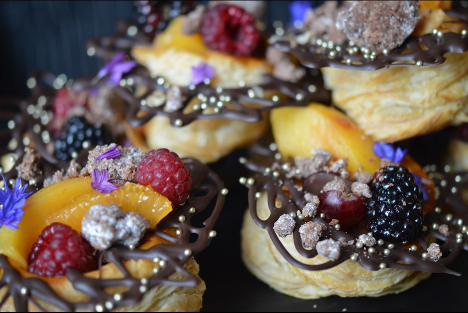 Fruit and Chocolate Nests