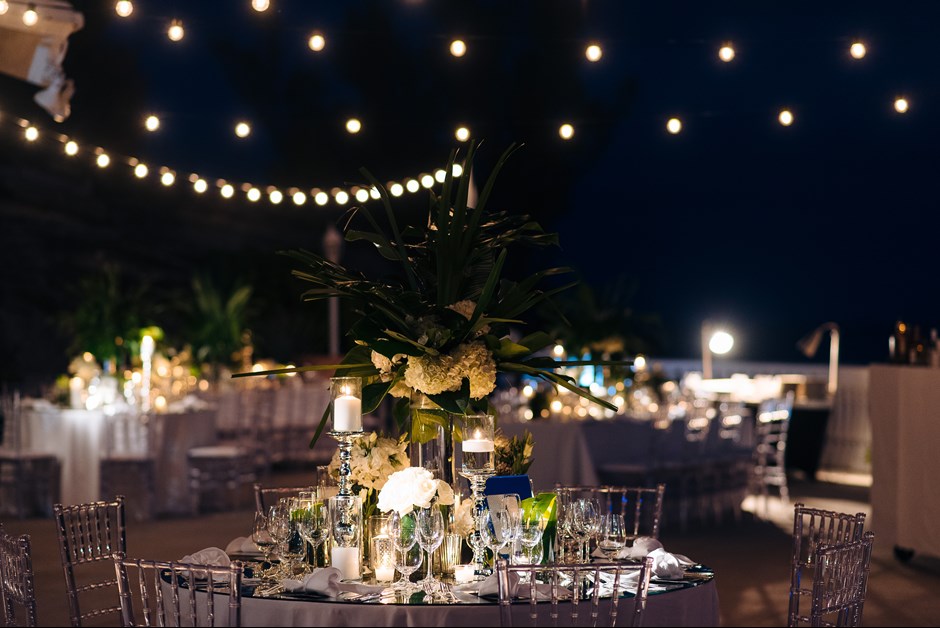 Reception tables at Ocean Club - BY GLDN Events