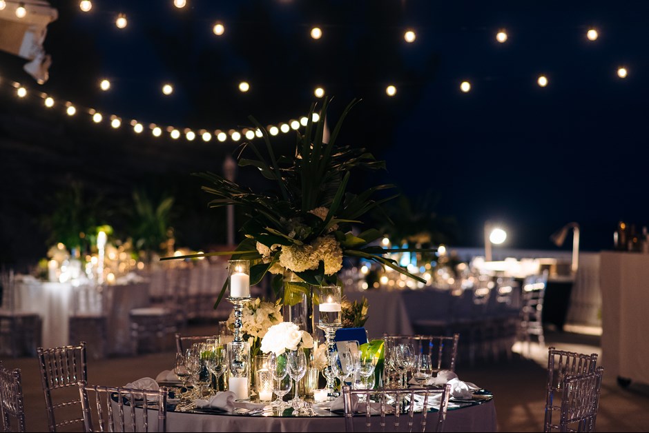 Reception tables at Ocean Club - BY GLDN Events  