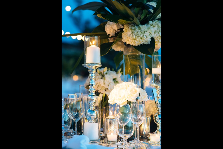 Reception tables at Ocean Club - BY GLDN Events