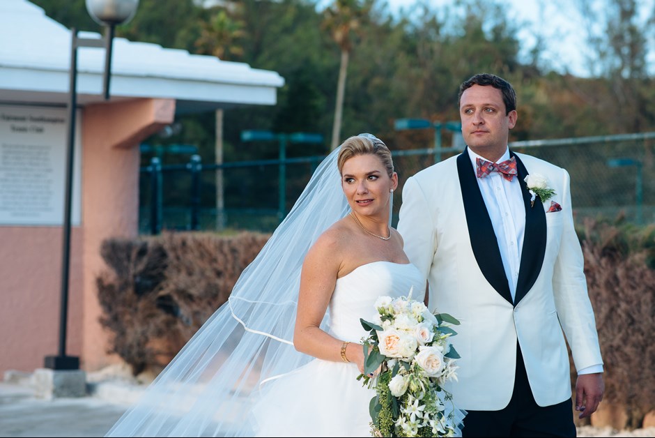 Bride and groom post ceremony 