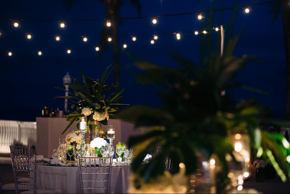 Reception tables at Ocean Club - BY GLDN Events  