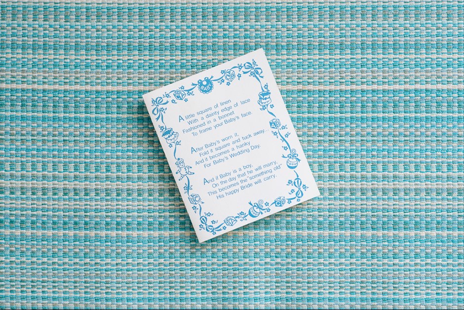 piece of lace from mother of the groom
