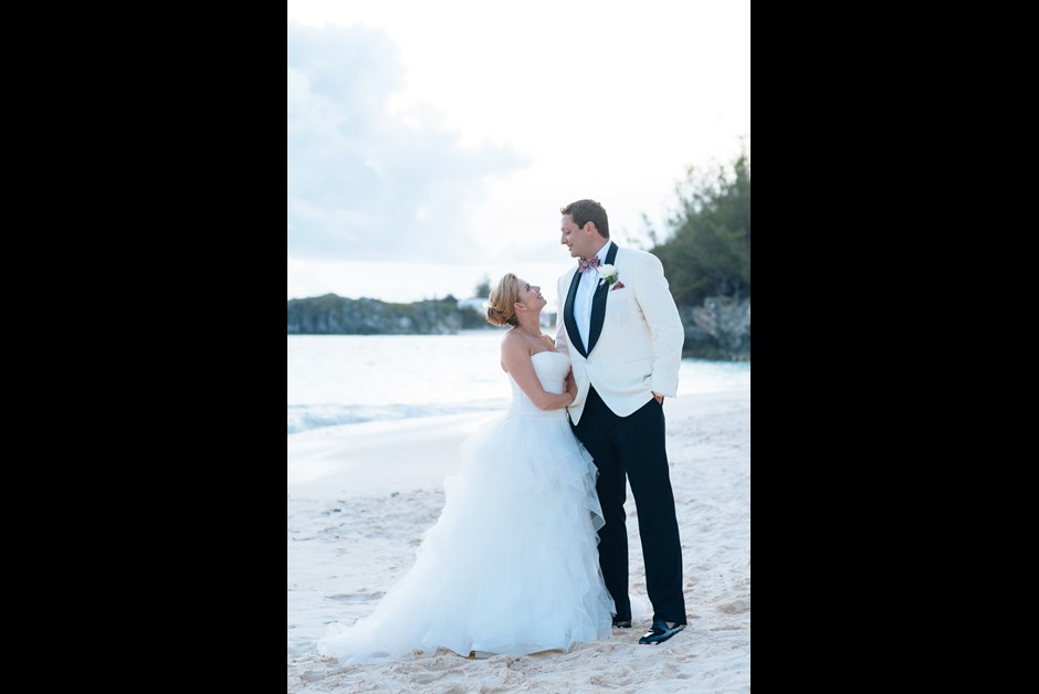 Bride and Groom post ceremony at the Fairmont Beach