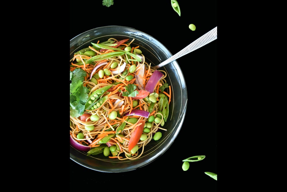 Grab 'N' Go Soba Noodle Salad with Ginger Sesame Dressing