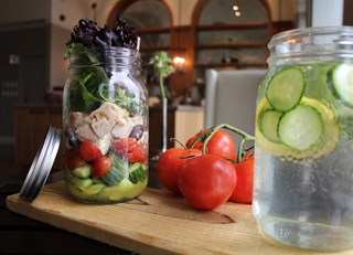 Mason Jar Greek Salad