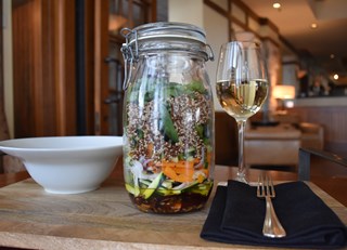 Upside Down Tremblant Quinoa Salad in a Jar