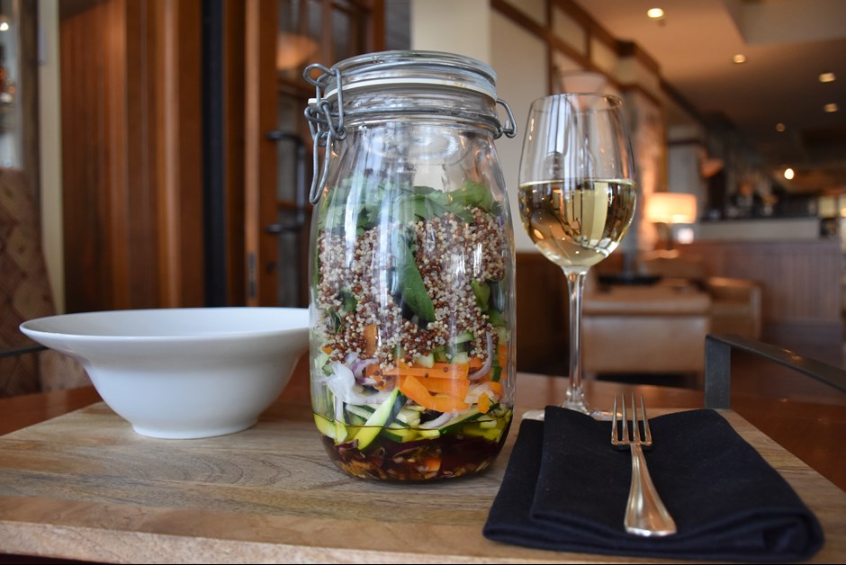 Upside Down Tremblant Quinoa Salad in a Jar