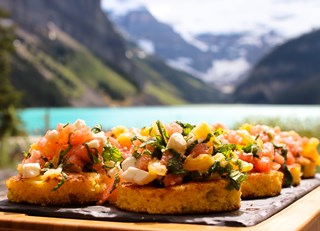 Watermelon Orange Feta Bruschetta