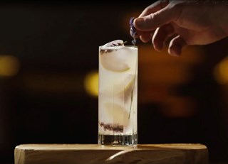 Bite Me: Beginners Luck Cocktail with Lemon-Lavender Infused Ice Cubes