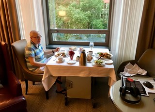 After a long day at the golf tournament
