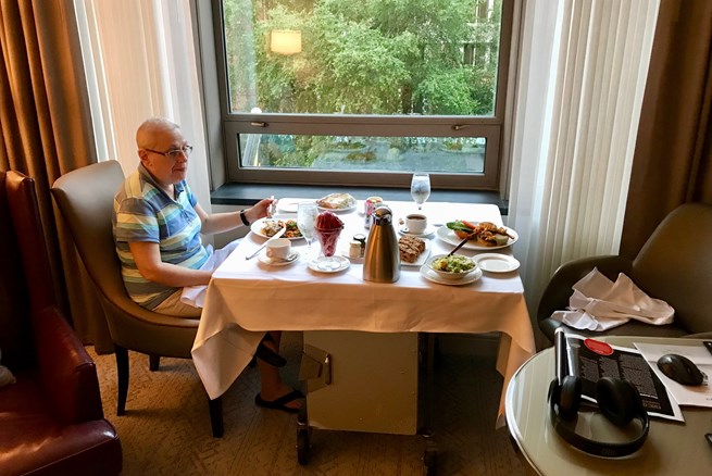 After a long day at the golf tournament