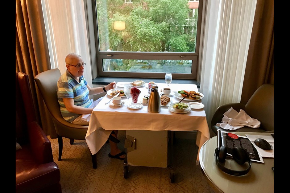 After a long day at the golf tournament