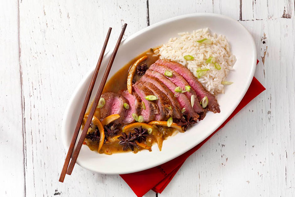 Oven Roasted Orange Beef Tri-Tip with Shanghainese Sauce