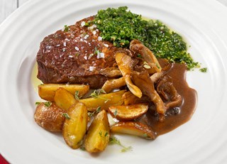 Yonge Street Sirloin with Gremolata and Mushrooms