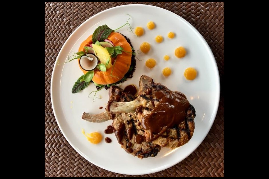 PORK ENTRECOTE WITH PUMPKIN AND APPLE SALAD