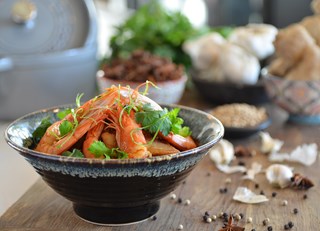 Shrimp and Glass Noodle Hot Pot