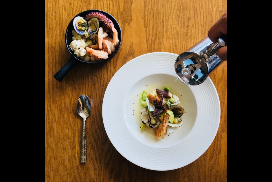 Seafood pozole